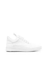 weiße Leder niedrige Sneakers von Filling Pieces