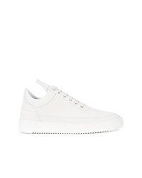 weiße Leder niedrige Sneakers von Filling Pieces