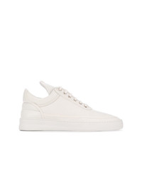 weiße Leder niedrige Sneakers von Filling Pieces