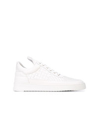 weiße Leder niedrige Sneakers von Filling Pieces