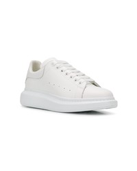 weiße Leder niedrige Sneakers von Alexander McQueen