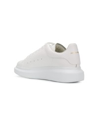 weiße Leder niedrige Sneakers von Alexander McQueen