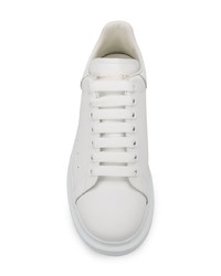 weiße Leder niedrige Sneakers von Alexander McQueen