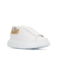 weiße Leder niedrige Sneakers von Alexander McQueen