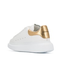 weiße Leder niedrige Sneakers von Alexander McQueen