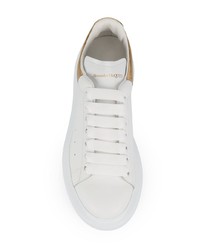 weiße Leder niedrige Sneakers von Alexander McQueen