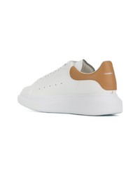 weiße Leder niedrige Sneakers von Alexander McQueen