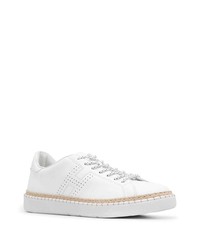 weiße Leder niedrige Sneakers von Hogan