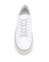 weiße Leder niedrige Sneakers von Hogan