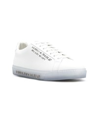 weiße Leder niedrige Sneakers von Philipp Plein