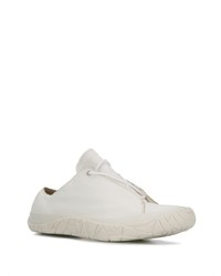 weiße Leder niedrige Sneakers von Issey Miyake Men