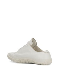 weiße Leder niedrige Sneakers von Issey Miyake Men