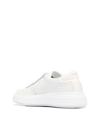 weiße Leder niedrige Sneakers von Calvin Klein