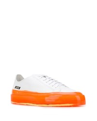 weiße Leder niedrige Sneakers von MSGM