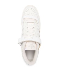 weiße Leder niedrige Sneakers von adidas