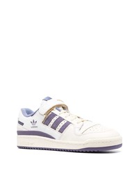 weiße Leder niedrige Sneakers von adidas