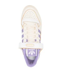 weiße Leder niedrige Sneakers von adidas