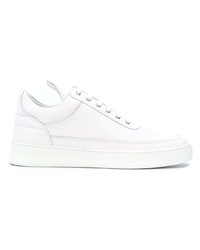 weiße Leder niedrige Sneakers von Filling Pieces