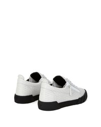 weiße Leder niedrige Sneakers von Giuseppe Zanotti