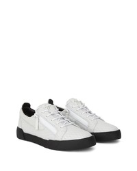 weiße Leder niedrige Sneakers von Giuseppe Zanotti