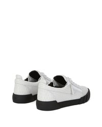 weiße Leder niedrige Sneakers von Giuseppe Zanotti