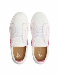 weiße Leder niedrige Sneakers von Giuseppe Zanotti