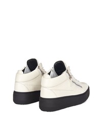 weiße Leder niedrige Sneakers von Giuseppe Zanotti