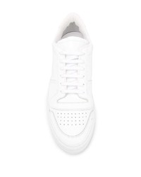 weiße Leder niedrige Sneakers von Common Projects
