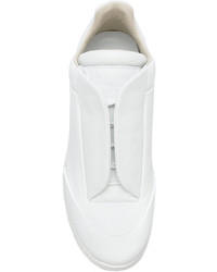 weiße Leder niedrige Sneakers von Maison Margiela