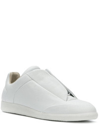 weiße Leder niedrige Sneakers von Maison Margiela