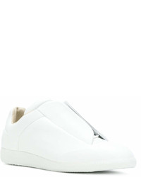 weiße Leder niedrige Sneakers von Maison Margiela