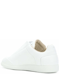 weiße Leder niedrige Sneakers von Maison Margiela