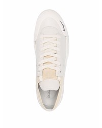 weiße Leder niedrige Sneakers von Salvatore Ferragamo