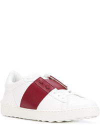 weiße Leder niedrige Sneakers von Valentino