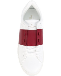 weiße Leder niedrige Sneakers von Valentino