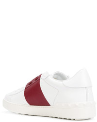 weiße Leder niedrige Sneakers von Valentino