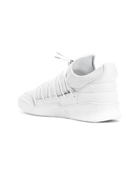 weiße Leder niedrige Sneakers von Filling Pieces