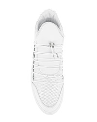 weiße Leder niedrige Sneakers von Filling Pieces