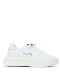 weiße Leder niedrige Sneakers von Giuliano Galiano