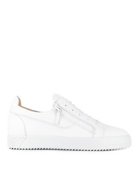 weiße Leder niedrige Sneakers von Giuseppe Zanotti