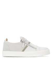 weiße Leder niedrige Sneakers von Giuseppe Zanotti