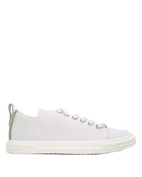 weiße Leder niedrige Sneakers von Giuseppe Zanotti