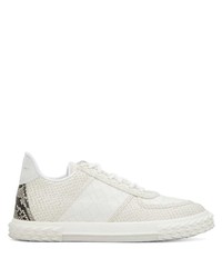 weiße Leder niedrige Sneakers von Giuseppe Zanotti