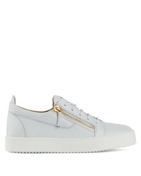 weiße Leder niedrige Sneakers von Giuseppe Zanotti