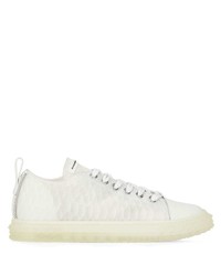 weiße Leder niedrige Sneakers von Giuseppe Zanotti