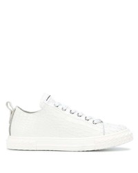 weiße Leder niedrige Sneakers von Giuseppe Zanotti