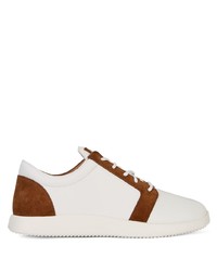 weiße Leder niedrige Sneakers von Giuseppe Zanotti