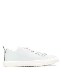 weiße Leder niedrige Sneakers von Giuseppe Zanotti