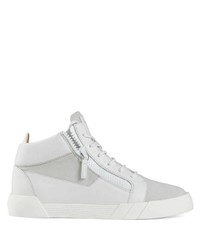 weiße Leder niedrige Sneakers von Giuseppe Zanotti