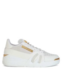 weiße Leder niedrige Sneakers von Giuseppe Zanotti